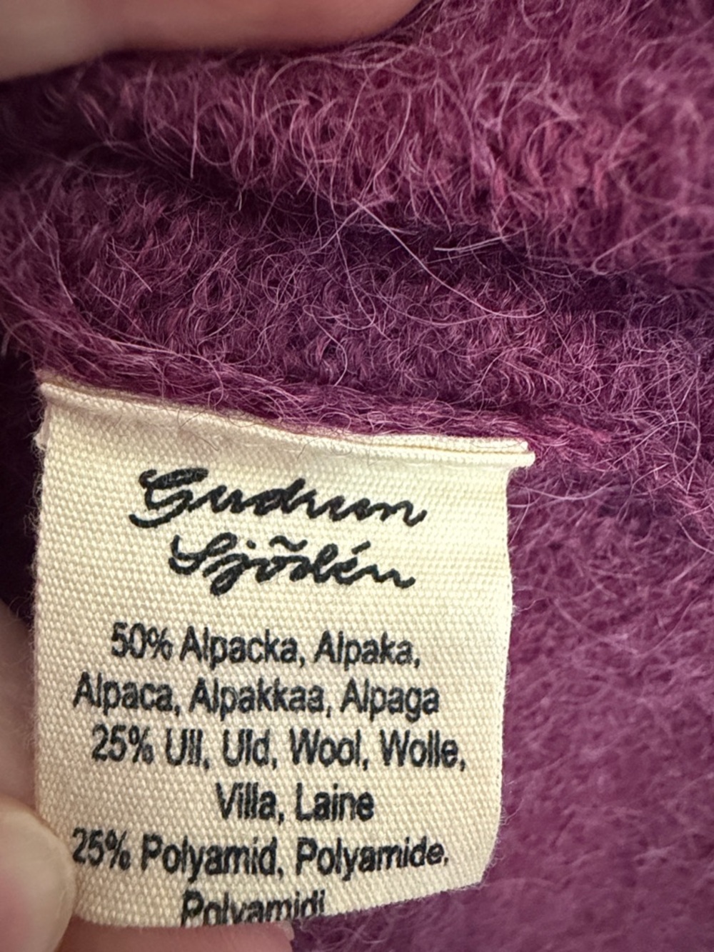 Gudrun Sjoden Sweater alpaca wool Rolled hem sweater - Picture 4 of 7